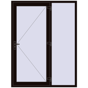 Zamów teraz Drzwi zewnętrzne 1600x2100 mm DOOR KORSA ENERGY-SAVING REHAU SYNEGO BLACK_BROWN dwustronny