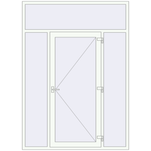 Buy Entrance doors 1800x2500 mm DOOR KORSA OPTIMUM REHAU BRILLANT RAL 9016 Traffic white two-sided