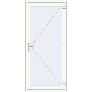 Buy Entrance doors 1020x2180 mm DOOR KORSA ALU STANDARD 72 RAL 9016 Traffic white two-sided