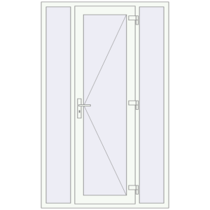 Buy Entrance doors 1300x2100 mm DOOR KORSA ALU STANDARD 72 RAL 9016 Traffic white two-sided
