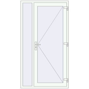 Zamów teraz Drzwi zewnętrzne 1150x2100 mm DOOR KORSA OPTIMUM REHAU BRILLANT RAL 9016 Traffic white dwustronny