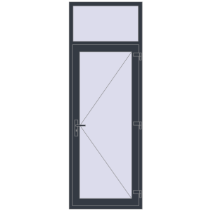 Zamów teraz Drzwi zewnętrzne 900x2550 mm DOOR KORSA OPTIMUM REHAU BRILLANT ANTHRACITE_GREY_STRUKTURAL dwustronny