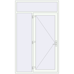Buy Entrance doors 1500x2500 mm DOOR KORSA ENERGY-SAVING REHAU SYNEGO ANTHRACITE_GREY_STRUKTURAL external