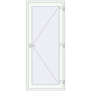 Buy Entrance doors 900x2100 mm DOOR KORSA ENERGY-SAVING REHAU SYNEGO RAL 9016 Traffic white two-sided