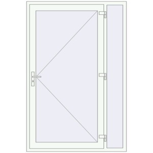 Buy Entrance doors 1400x2100 mm DOOR KORSA ALU STANDARD 72 RAL 9016 Traffic white two-sided