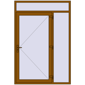 Buy Entrance doors 1550x2300 mm DOOR KORSA OPTIMUM REHAU BRILLANT GOLDEN OAK two-sided