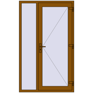 Zamów teraz Drzwi zewnętrzne 1200x2000 mm DOOR KORSA OPTIMUM REHAU BRILLANT GOLDEN OAK dwustronny