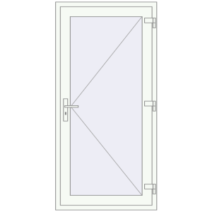 Buy Entrance doors 900x1850 mm DOOR KORSA OPTIMUM REHAU BRILLANT RAL 9016 Traffic white two-sided