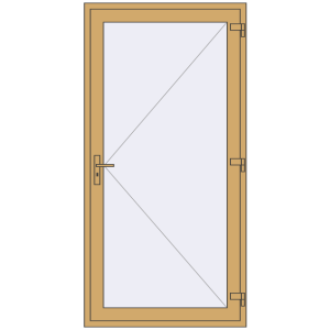 Buy Entrance doors 1100x2200 mm DOOR KORSA ALU STANDARD 72 RAL 1002 Sand yellow two-sided