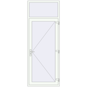 Zamów teraz Drzwi zewnętrzne 970x2600 mm DOOR KORSA OPTIMUM REHAU BRILLANT RAL 9016 Traffic white dwustronny
