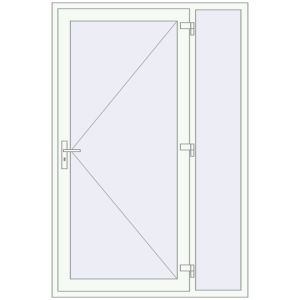 Buy Entrance doors 1400x2100 mm DOOR KORSA ALU STANDARD 72 RAL 9016 Traffic white two-sided