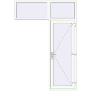Buy Entrance doors 1800x2610 mm DOOR KORSA ENERGY-SAVING REHAU SYNEGO RAL 9016 Traffic white two-sided