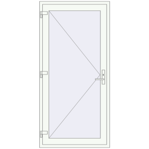 Buy Entrance doors 1000x2000 mm DOOR KORSA OPTIMUM REHAU BRILLANT RAL 9016 Traffic white two-sided