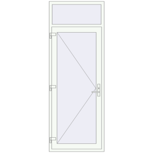 Zamów teraz Drzwi zewnętrzne 900x2450 mm DOOR KORSA OPTIMUM REHAU BRILLANT RAL 9016 Traffic white dwustronny