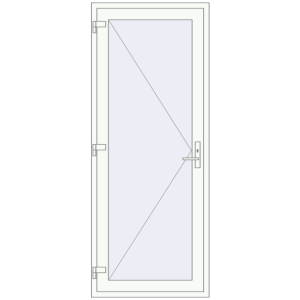 Buy Entrance doors 900x2250 mm DOOR KORSA ENERGY-SAVING REHAU SYNEGO RAL 9016 Traffic white two-sided