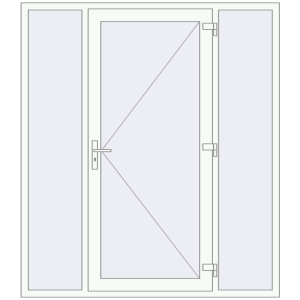 Zamów teraz Drzwi zewnętrzne 1800x2050 mm DOOR KORSA OPTIMUM REHAU BRILLANT RAL 9016 Traffic white dwustronny
