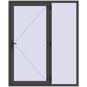 Buy Entrance doors 1800x2200 mm DOOR KORSA OPTIMUM REHAU BRILLANT BASALT_GREY two-sided