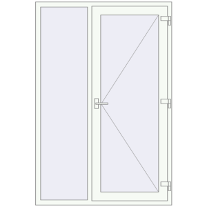 Buy Entrance doors 1350x2015 mm DOOR KORSA OPTIMUM REHAU BRILLANT ANTHRACITE_GREY_STRUKTURAL external