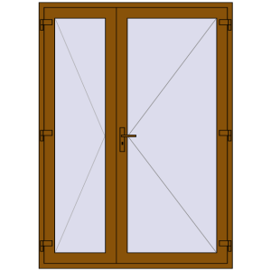 Zamów teraz Drzwi wewnętrzne 1600x2200 mm REHAU BASE 60 TERRACE (Т94) GOLDEN OAK dwustronny