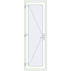 Buy Internal doors 700x2190 mm REHAU BASE 60 (Z74) RAL 9016 Traffic white two-sided