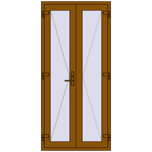 Buy Internal doors 1000x2150 mm REHAU BASE 60 (Z74) GOLDEN OAK two-sided