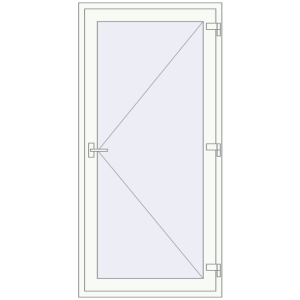 Buy Internal doors 1000x2050 mm ALU LIGHT A (T94) RAL 9016 Traffic white two-sided