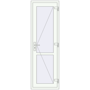 Buy Internal doors 650x2000 mm REHAU BASE 60 (Z74) RAL 9016 Traffic white two-sided