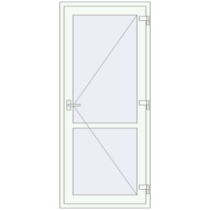Buy Internal doors 900x2050 mm REHAU BASE 60 (Z74) RAL 9016 Traffic white two-sided