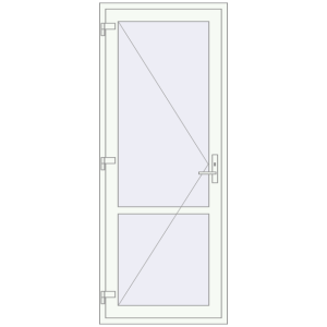Zamów teraz Drzwi wewnętrzne 900x2260 mm REHAU BASE 60 (Z74) RAL 9016 Traffic white dwustronny
