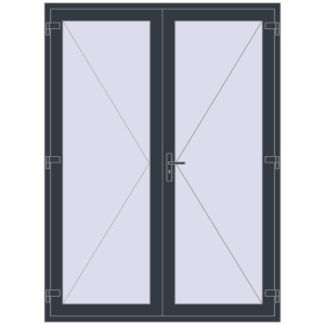 Buy Internal doors 1700x2300 mm REHAU OPTIMUM 70 (Z74) ANTHRACITE_GREY_STRUKTURAL two-sided