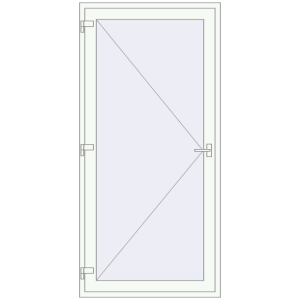 Zamów teraz Drzwi wewnętrzne 1080x2280 mm REHAU BASE 60 TERRACE (Т94) RAL 9016 Traffic white dwustronny