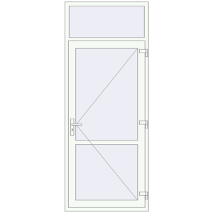 Buy Internal doors 1000x2500 mm REHAU BASE 60 (Z74) RAL 9016 Traffic white two-sided