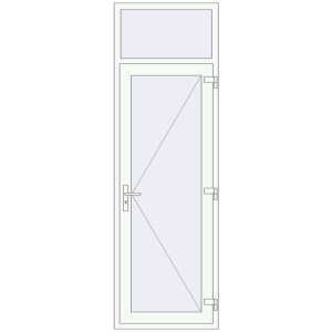 Buy Internal doors 800x2500 mm REHAU OPTIMUM 70 TERRACE (Т94) RAL 9016 Traffic white two-sided