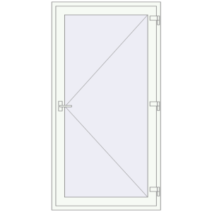 Zamów teraz Drzwi wewnętrzne 1050x2060 mm REHAU BASE 60 TERRACE (Т94) RAL 9016 Traffic white dwustronny