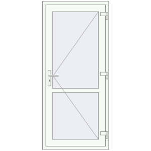 Buy Internal doors 850x1900 mm REHAU BASE 60 (Z74) RAL 9016 Traffic white two-sided