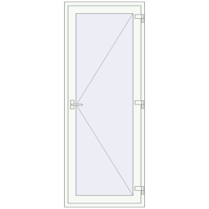 Buy Internal doors 900x2250 mm REHAU BASE 60 (Z74) RAL 9016 Traffic white two-sided