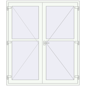 Zamów teraz Drzwi wewnętrzne 1770x2050 mm REHAU BASE 60 TERRACE (Т94) RAL 9016 Traffic white dwustronny