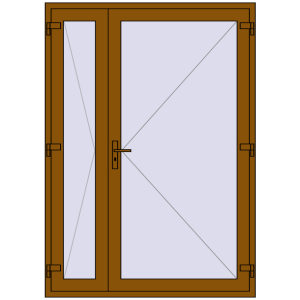 Zamów teraz Drzwi wewnętrzne 1500x2100 mm REHAU BASE 60 TERRACE (Т94) GOLDEN OAK dwustronny