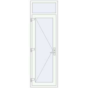 Zamów teraz Drzwi wewnętrzne 730x2300 mm REHAU BASE 60 TERRACE (Т94) RAL 9016 Traffic white dwustronny