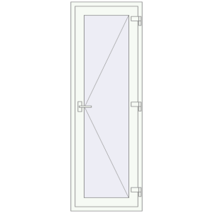 Buy Internal doors 700x2050 mm REHAU BASE 60 TERRACE (Т94) RAL 9016 Traffic white two-sided
