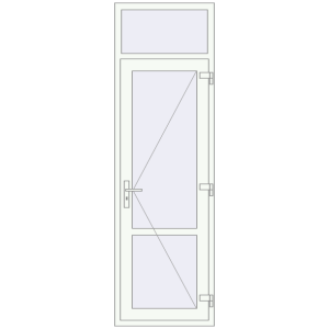 Buy Drzwi wewnętrzne 740x2400 mm REHAU BASE 60 (Z74) RAL 9016 Traffic white dwustronny