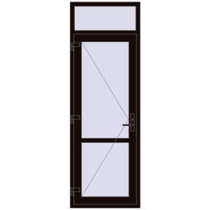 Buy Internal doors 800x2350 mm REHAU BASE 60 TERRACE (Т94) BLACK_BROWN two-sided
