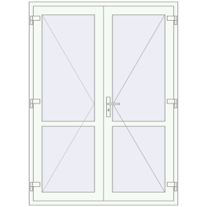 Buy Internal doors 1500x2050 mm ALU LIGHT A (T94) RAL 9016 Traffic white two-sided