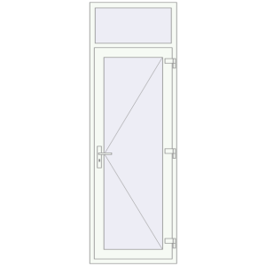 Zamów teraz Drzwi wewnętrzne 800x2400 mm REHAU BASE 60 TERRACE (Т94) RAL 9016 Traffic white dwustronny