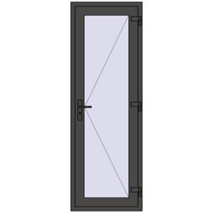 Buy Internal doors 700x2050 mm REHAU OPTIMUM 70 TERRACE (Т94) BASALT_GREY two-sided