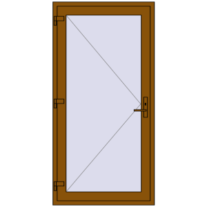 Buy Internal doors 980x2000 mm REHAU BASE 60 (Z74) GOLDEN OAK two-sided