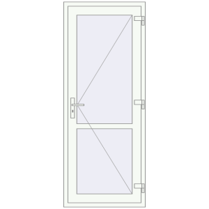 Buy Internal doors 810x2030 mm REHAU BASE 60 (Z74) RAL 9016 Traffic white two-sided
