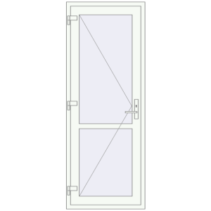 Zamów teraz Drzwi wewnętrzne 800x2100 mm REHAU BASE 60 (Z74) RAL 9016 Traffic white dwustronny