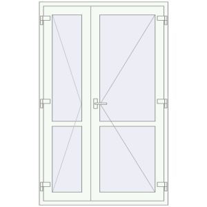 Buy Internal doors 1300x2050 mm REHAU OPTIMUM 70 (Z74) RAL 9016 Traffic white two-sided