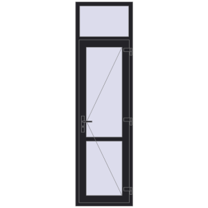 Buy Internal doors 700x2500 mm REHAU BASE 60 (Z74) BLACK_ULTI-MATT two-sided